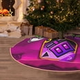 thumbnail image 2 of Lsque Geometry Dash Print Christmas Tree Skirt with Ties and Velcro,Xmas Holiday Decorations, Adjustable Tree Skirt-30", 2 of 6