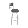 thumbnail image 4 of 860 Hunter 30" Swivel Bar Stool with Anodized Nickel Finish and Graph Coal Seat and Back, 4 of 5
