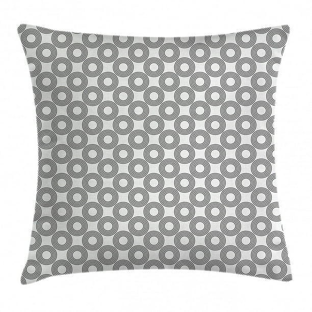 Geometric Circle Decor Throw Pillow Cushion Cover, Vinyl Records