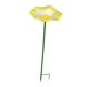 thumbnail image 5 of Baño para pájaros, comedero para pájaros de pie con forma de flor, decoración metálica decorativa, comedero para pájaros para jardín, patio, césped, amarillo, 5 of 8