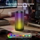 thumbnail image 2 of 1 Hora Bocina Bluetooth Portatil 10W, 2400mAh Altavoz Inalámbrico con Iluminación RGB Ajustable, Emparejamiento Dual TWS, para Interiores y Exteriores, Regalo de Cumpleaños Perfecto (Negro),Negro, 2 of 13