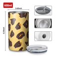thumbnail image 4 of 20oz Coffee Tumblers Yellow and Brown Of Leopard Print Stainless Steel Vacuum Insulated Travel Tumbler Coffee Cups Mug with Lid and Straw with Cleaning Brush for Cold & Hot Drinks, 4 of 5