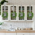 thumbnail image 5 of 6Pcs Faux Kitchen Cabinet Spring  Wreaths, Artificial Boxwood Wreath, 9" Black & White Plaid Bow, Mini Kitchen Cabinet Wreaths for Door Window Chair Wall Decor, 5 of 6