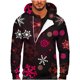 thumbnail image 1 of Hombres Casual Navidad Imprimir Deportes Fitness Pullover Sudadera con capucha y media cremallera Pompotops  oipoqjl52456, 1 of 5