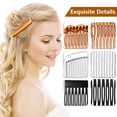 thumbnail image 3 of 12 Pieces Plastic Side Hair Twist Comb French Twist Comb Hair Clips with Teeth for Fine Hair Accessories Women Girls, 4 Colors (15 Teeth, 17 Teeth, 29 Teeth), 3 of 5