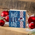 thumbnail image 3 of Colorado Avalanche 6" Holiday Wood Plock Shelf Sign, 3 of 3