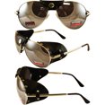 thumbnail image 4 of Global Vision Aviator Sunglasses with Leather Eye Guards (Silver Frame/Mirror Lens), 4 of 4