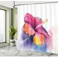 thumbnail image 5 of Ambesonne Floral Shower Curtain, Hibiscus Flower Pastel, 69"Wx84"L, Multicolor, 5 of 5
