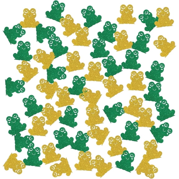 Frog Confetti Glitter, Baby Shower Paper Table Confetti, Reptile Animal Girls Boys Adults Birthday Paper Scatter, Wedding Rainforest Party Table Decorations Confetti, 120pcs