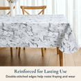 thumbnail image 4 of ComfiTime Vinyl Tablecloth - 52 x 70 Wipeable Plastic Table Cover, Flannel-Backed, Waterproof, Easy-Clean, Gray Marble, 4 of 10