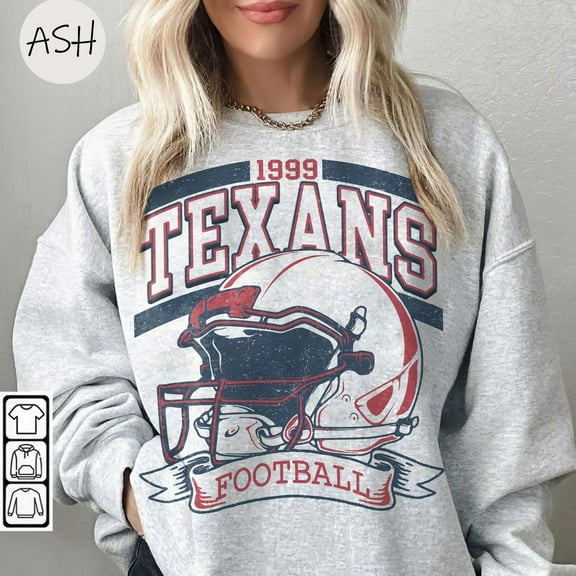 Vintage 90s Retro Style Houston Football Sweatshirt, 90s Bootleg Retro Style Crew Neck