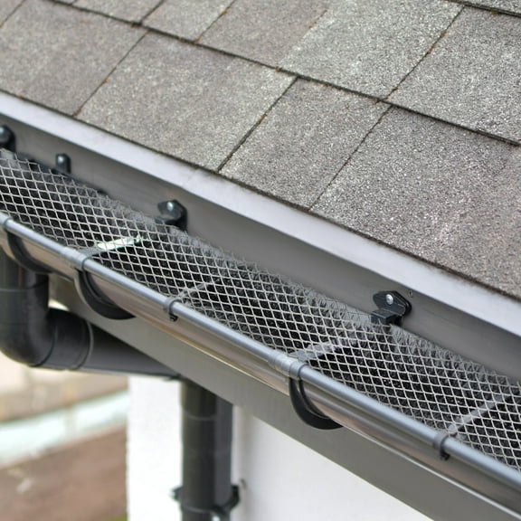 5Inch*50Ft Aluminum Gutter Guard Mesh with Gloves Filter Net Cover Leaves Dirt
