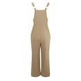 thumbnail image 6 of Women Casual Wide Leg Jumpsuits Summer Loose Fit Sleeveless Jumpsuit With Pockets Olive Linen Pants Tight Romper plus Size Rompers for Women Long Sleeve Wide Leg Jumpsuit Mono Women Romper Pant Suit, 6 of 6
