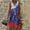 Dark Blue, variant on Lenago Women's Beach Sun Dresses Plus Szie Fashion Sleeveless V-neck Summer Comfort Print Casual Loose Meat Cover Tank Dress Midi Dress on Clearance