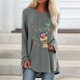 thumbnail image 1 of Pntutb Moda Mujer O-cuello Camiseta de manga larga Otoño Impresión Chirstmas Blusa suelta tops Pntutb Pntutb-4997, 1 of 5