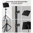 thumbnail image 4 of Soporte de música plegable Vangoa con soporte para micrófono y teléfono, 4 of 9