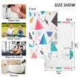 thumbnail image 6 of Yayeee 2 Pack Hand Towels for Bathroom 100% Cotton 16" x 28" Kitchen Towel, Green Retro Triangles, 6 of 7