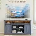 thumbnail image 2 of Furnibear LED Farmhouse TV Stand for 70/65/60 Inch TVs,Entertainment Center Storage Cabinets with Power Outlets and Sliding Barn Door,Rustic TV Stands for Living Room,Media Console Cabinet,Gray, 2 of 9