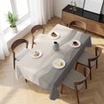 thumbnail image 3 of Grey Beige Ombre Table Cloth Waterproof Tablecloths, Minimalist Ocean Waves Linen Tablecloth Dining Table Cover for Kitchen Party Tabletop Outdoor, Rectangle Tablecloth 60x120 Inch, 3 of 9