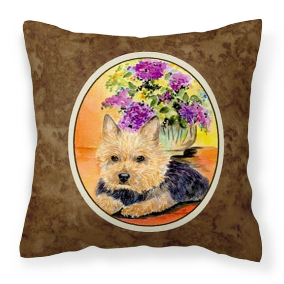Carolines Treasures SS8297PW1414 Norwich Terrier Fabric Decorative Pillow, 14Hx14W, multicolor