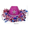 thumbnail image 4 of LEFXSMR 4th of July Cowboy Hat, Independence Day Themed Denim Cap, Fascinators Hats for Women Patriotic Decorations, 4 of 6