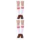 thumbnail image 3 of Minnieouse Medias hasta el muslo a rayas, medias antideslizantes para Cosplay, juegos deportivos, calentadores para piernas, Día de San Valentín, rayas 2piezas raya roja blanca Minnieouse CBP354582, 3 of 5