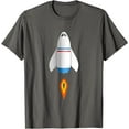 thumbnail image 4 of Rocket Spaceship Starship Shuttle Airplane Flying into Space T-Shirt, 4 of 8