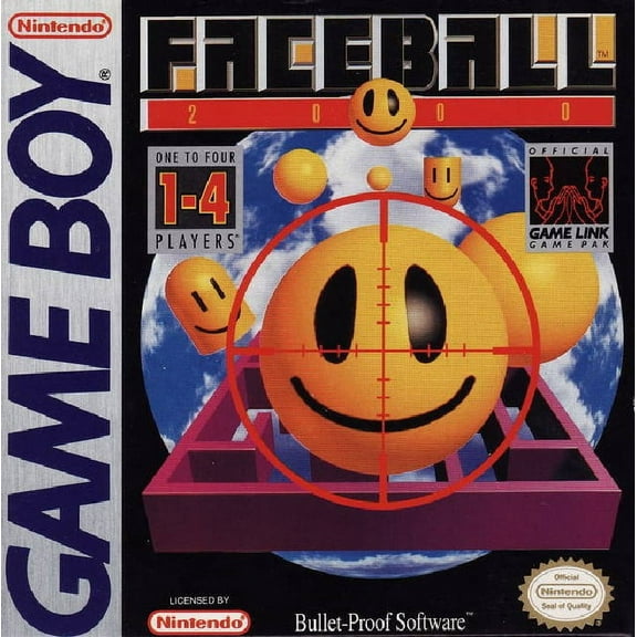 Restored Faceball 2000 (Nintendo GameBoy Original, 1991) Shooter Game (Refurbished)