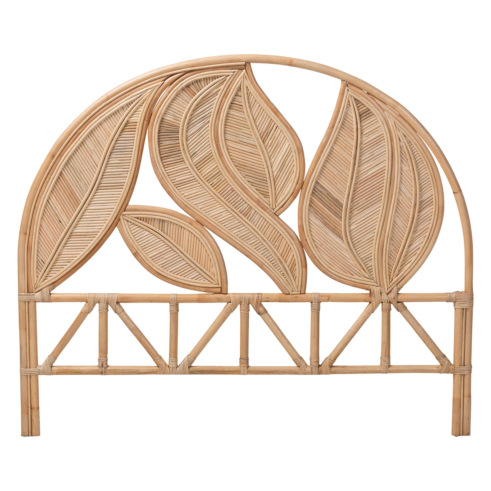 bali & pari Lifen Boho Standalone Headboard, King, Natural Rattan