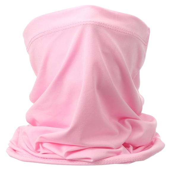Uxcell Summer Neck Gaiter Unisex Sun Protection Face Mask, Pink