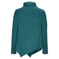 thumbnail image 4 of Turtleneck Pullover - Women's Fall Long Sleeve Slim Fit Blouse, Soft Solid Color Stacked Neck Top | Baberdicy | Womens Turtleneck Tunic Tops Casual Long Sleeve Irregular Solid Soft (Green | XL), 4 of 7