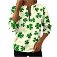 thumbnail image 3 of TaTaai Ladies St. Patrick's Day Graphic Loose Round Neck Sweatshirt Fashion Long Sleeve Casual Top Comfortable for Daily Home Office Streetwear Gift, 3 of 5