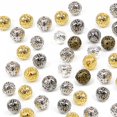 thumbnail image 4 of Cuentas de metal con forma de flor hueca, 4, 6, 8, 10 y 12 mm, espaciadoras sueltas redondas para hacer joyas, dijes y pulseras, 4 of 5