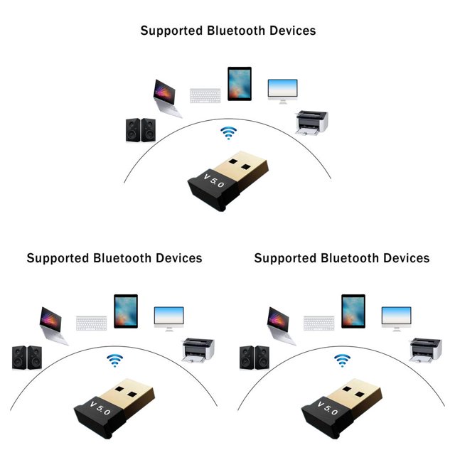 Methold Adaptador de música Bluetooth 5.0 Transmisor de audio inalámbrico para computadora Receptor USB 2.0 de velocidad rápida Type1