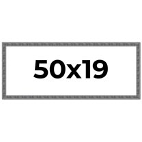 50x19 Frame Silver Black Rustic Sonoma Solid Wood Picture Frame | 1.5 Inch Moulding Width |