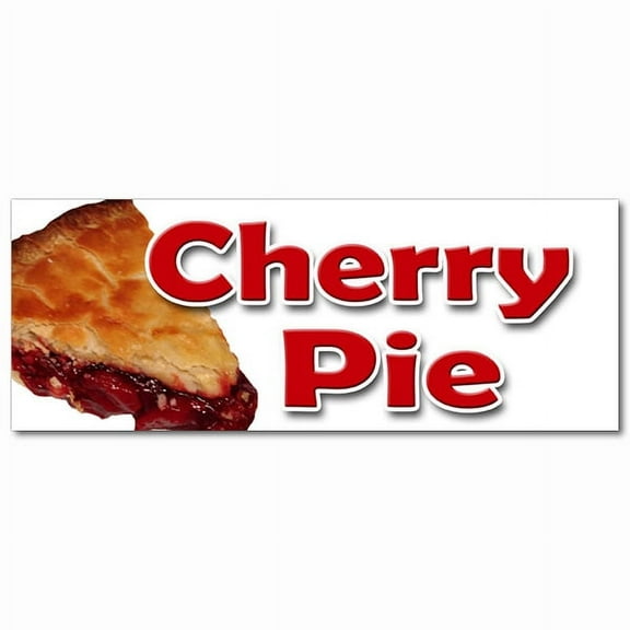 48" CHERRY PIE DECAL sticker bakery cherries crust sweets pastry filling tart