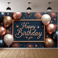 thumbnail image 4 of Rose Gold Happy Birthday Banner Decorative Balloons Elegant Frame for Birthday Party Event Indoor Decoration Celebration, 4 of 7