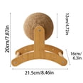 thumbnail image 2 of Wall Mounted Cat Scratching Post, Sisal Rope Scratch Board for Indoor Cats, Curved Design Saves Space, Durable Wood Base for Clawing & Stretching, Natural Fiber, 2 of 6