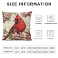 thumbnail image 5 of PHYHOO Hello Spring Cardinal Bird Decorative Throw Pillow Covers, Dogwood Flower Wreath Green Plaid Farmhouse Cushion Case Decor, Floral Eucalyptus Leaves Home Decoration for Sofa Couch White, 5 of 5