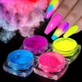thumbnail image 2 of Juego de polvo de uñas de pigmento fluorescente, brillo degradado de neón, polvo de cromo degradado, esmalte de Gel, diseño de manicura, decoraciones de Arte de uñas DIY, 2 of 4
