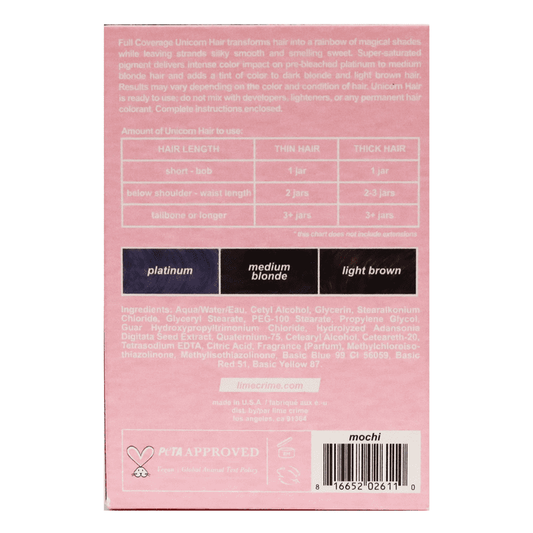 Lime Crime Unicorn Hair, Semi-Permanent Hair Color, Vegan, Full