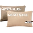 thumbnail image 2 of 12" x 20" Throw Pillow - Cowboy Taupe: 2 PCS / 4 Sided. Luxurious Premium Down Alternative Fill w/ Reversible Cover Microsuede/Microplush Fabric. Forever Fluffy, Beautiful & Supportive. Soft & Comfy., 2 of 9
