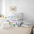 thumbnail image 6 of Castle Fairy Teenagers Spring Garden Flowers Twin Bedding Sets 7-Piece,Vintage Chic Floral Bedding Comforter Set Microfiber,Watercolor Purple Blossoms Breathable Sheet Sets,Breathable Home Decor, 6 of 8