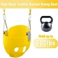 thumbnail image 5 of Celawork High Back Toddler Bucket Swing Seat with Coated Chains, Heavy Duty Kids Swing Seat Fully Assembled, Yellow, 5 of 7