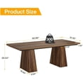 thumbnail image 2 of KIOOTTO 63" Modern Executive Desk: mid-century design, curved edges, tapered legs, spacious surface. Stylish and functional for home/office use., 2 of 8