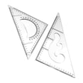 thumbnail image 4 of HUGFEGWE 30cm Large Triangle Ruler Square Set Plastic Triangular Scale Architectural Ruler for Students Homeschoolers Architects Engineers CJB91-23298, 4 of 7