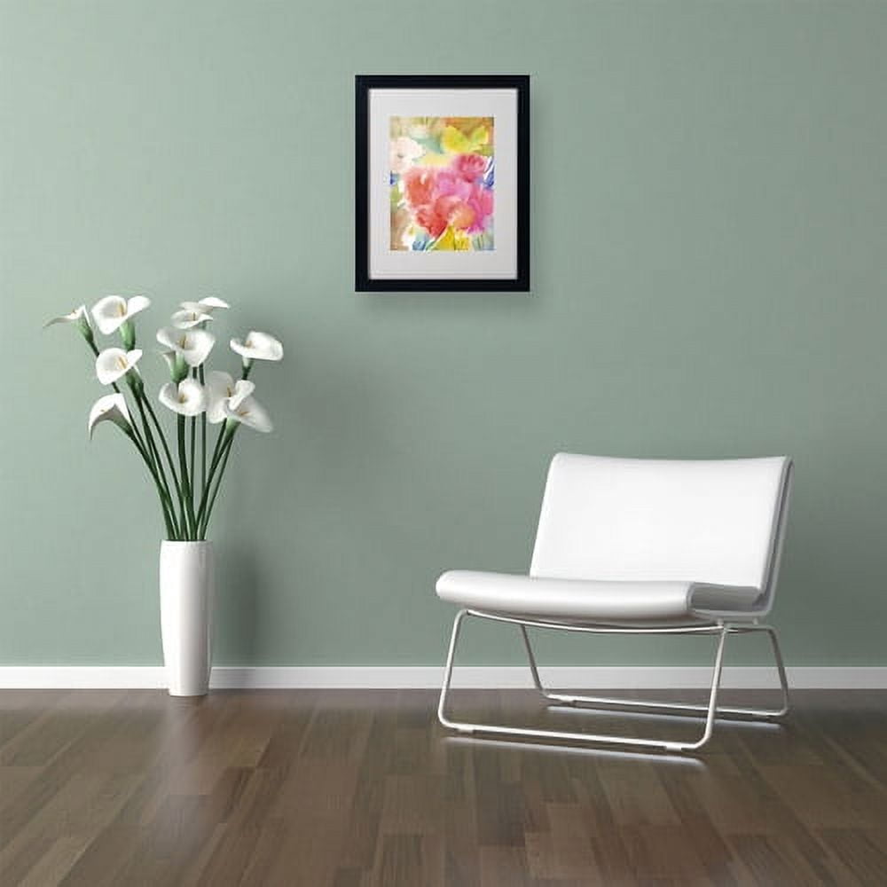 Trademark Fine Art "Sonoma Garden" Canvas Art by Sheila Golden, Black Frame
