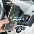 thumbnail image 4 of Funda de silicona chapada para Samsung Galaxy S22 S23 Ultra S20 FE S21 Plus Note 20 10 A52 S10 A53 A52S A72 5G con soporte de anillo, 4 of 4