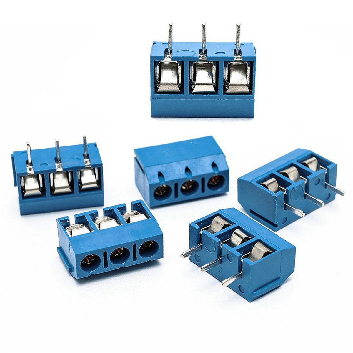 300PCS Blue ABS KF301-3P 5.08mm 3 Pin Connect Terminal Screw Terminal Connector