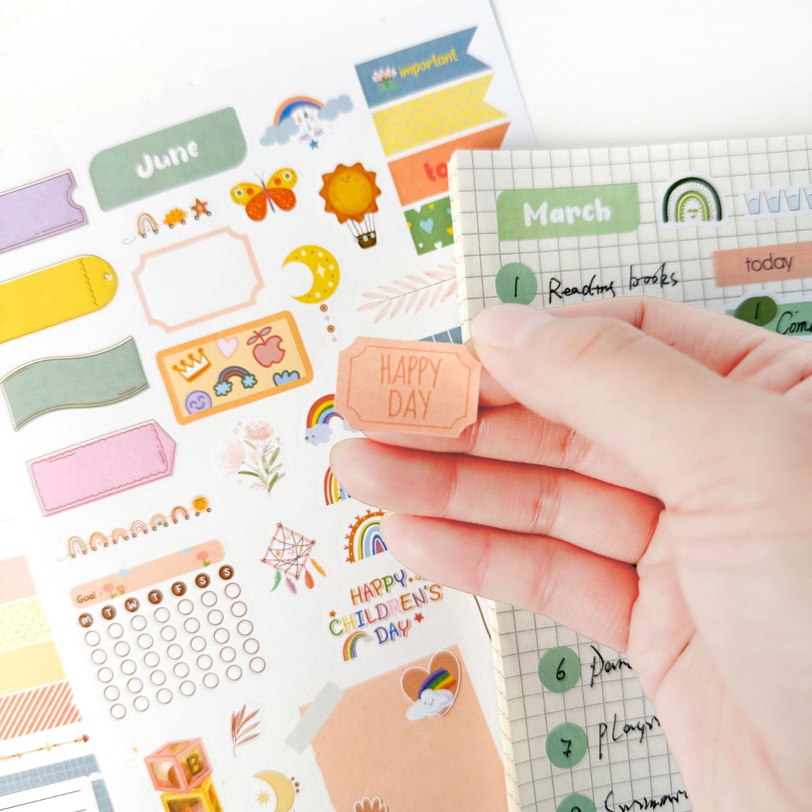 Iuhan 3Pcs Planner Stickers, Must-Have Organizer Stickers for Planning, Reliable Schedule Stickers, Colorful Task and Appointment Stickers for Journal, Diary, Calendar